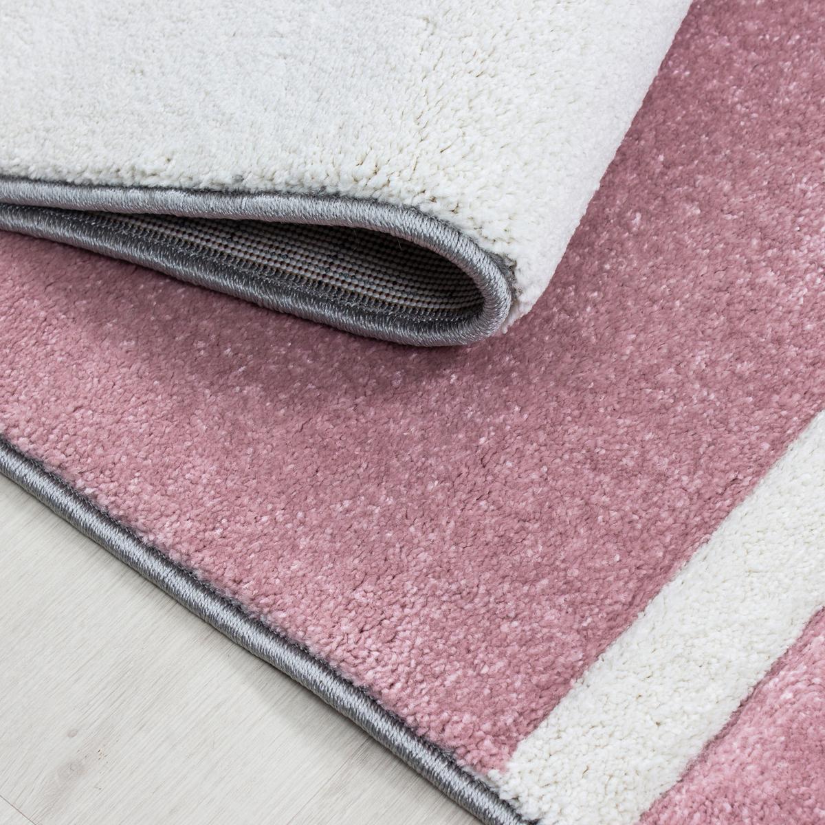 Webteppich Pink Naturfaser Hawaii 200x290 cm - Pink, KONVENTIONELL, Textil (200/290cm)