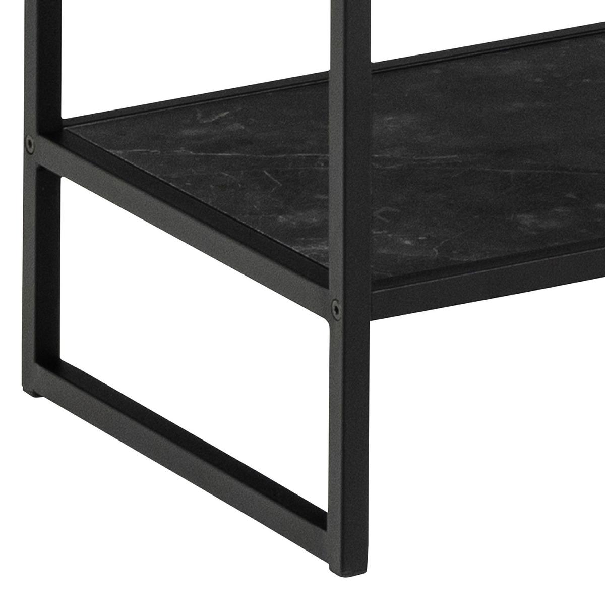 Regal Strington Schwarz Mdf B: 85 Cm - Schwarz, Design, Holzwerkstoff/Metall (85/185/35cm) - MID.YOU
