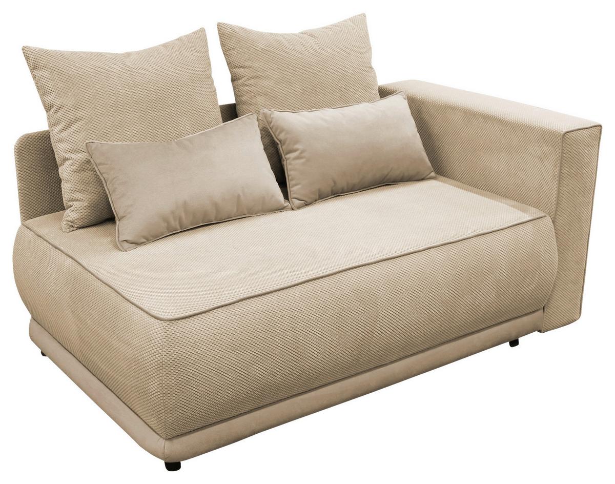 Récamiere Iga Re Creme B: 168 Cm - Creme/Rosa, Design, Textil (168/73/99cm) - MID.YOU