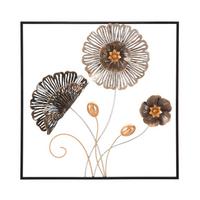 Wanddeko Square Multicolor  B: 50 Cm - Multicolor, Basics, Metall (50/50/5cm)