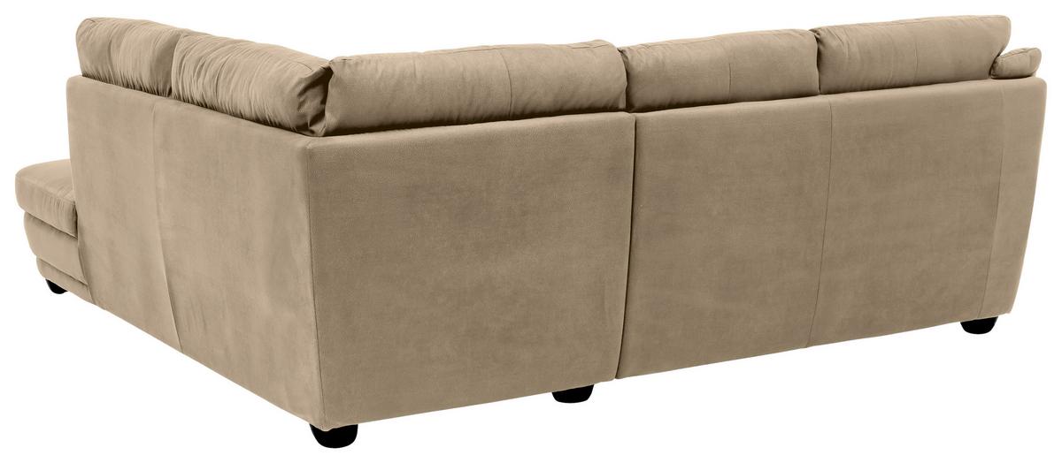 Ecksofa Nebolo Sandfarben S. 245x225cm - Sandfarben, Design, Textil (245/225cm) - Livetastic