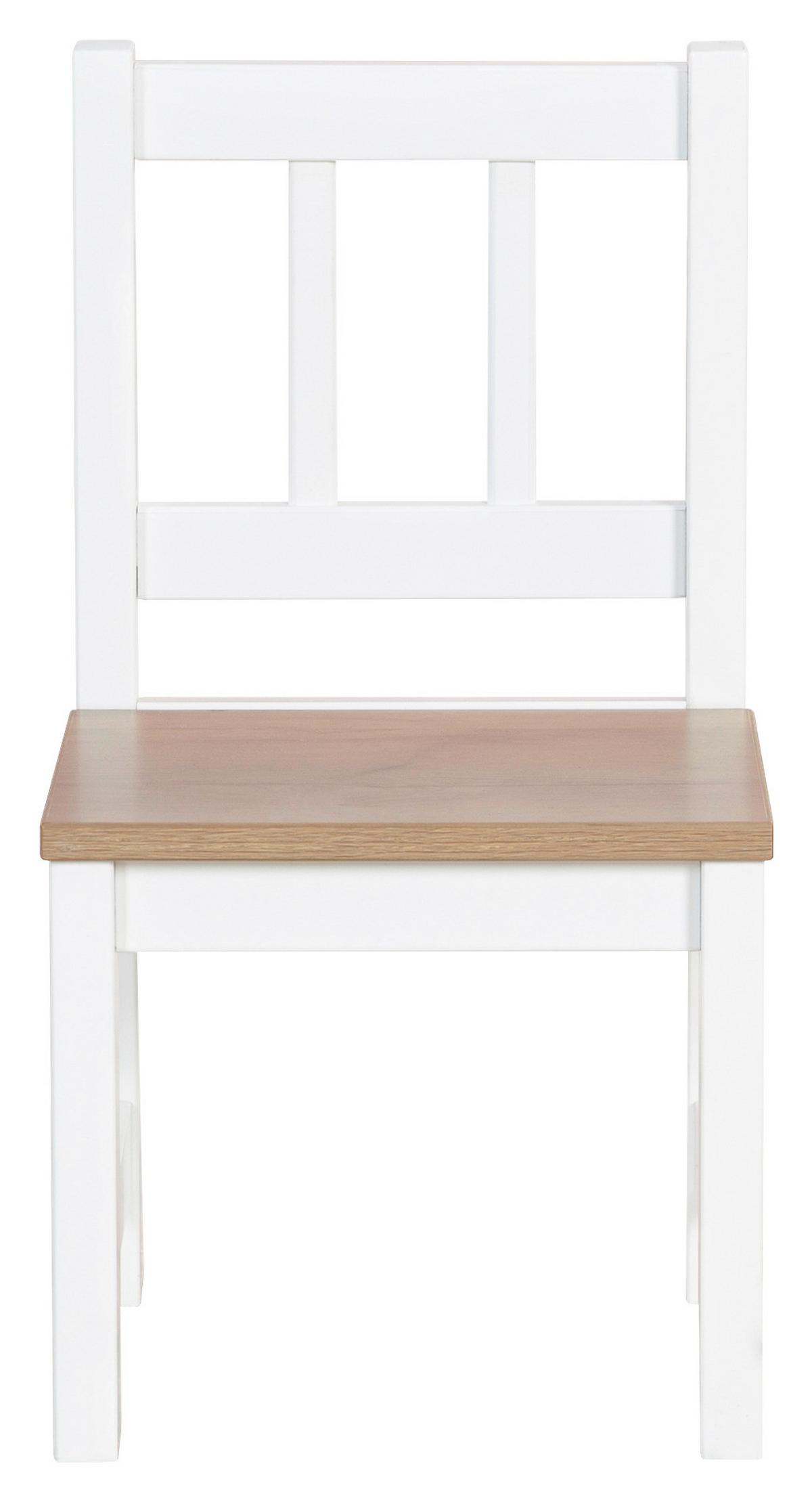 DĚTSKÁ SEDACÍ SOUPRAVA WOODY - bílá/světle hnědá, kompozitní dřevo (28.5null)