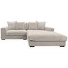 Ecksofa Funny - Hellgrau/Schwarz, Design, Textil (285/195cm) - MID.YOU
