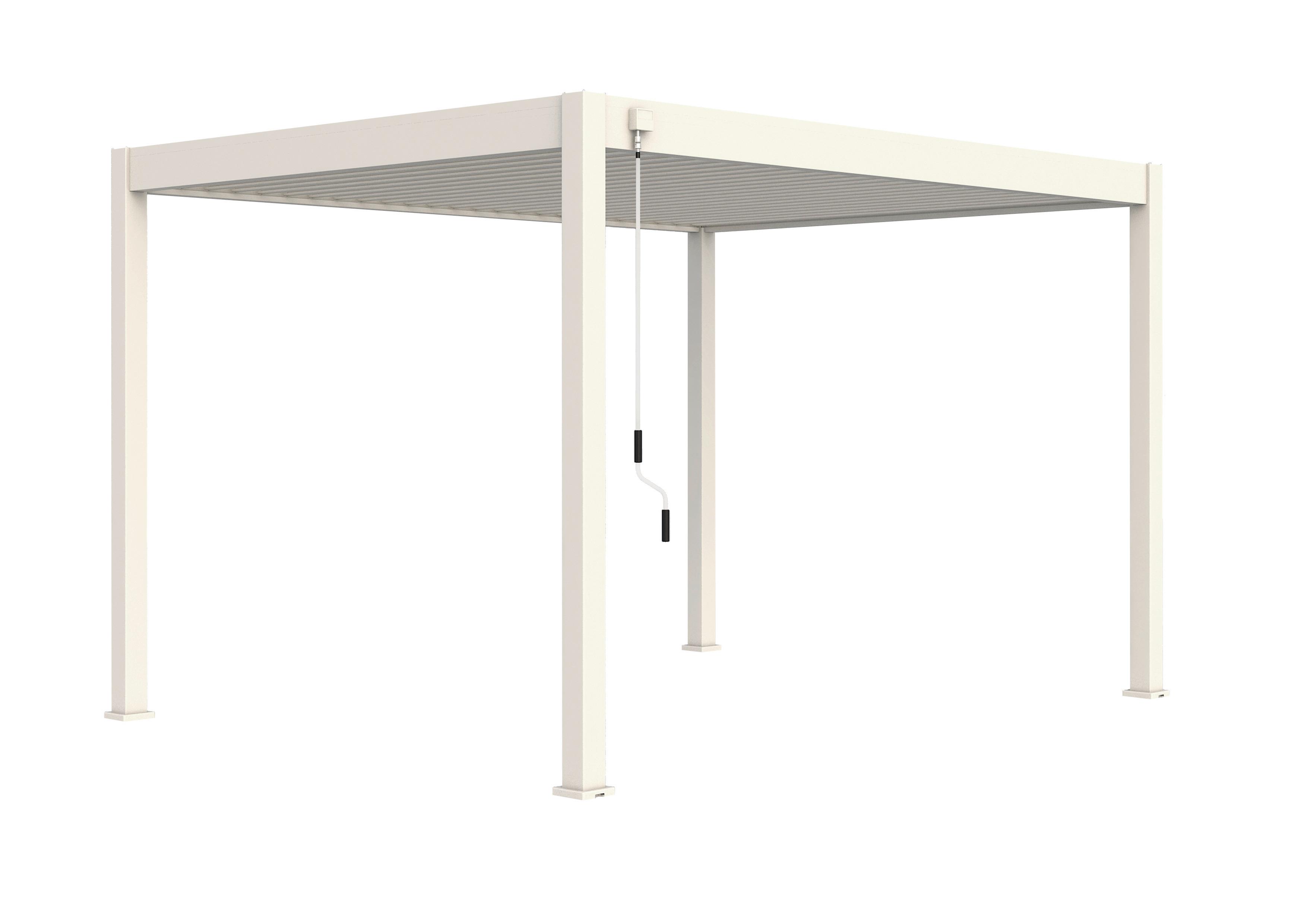 Pergola Classic 360x300 Cm Weiß Stahl - Weiß, Basics, Metall (360/255/300cm) - WEIDE