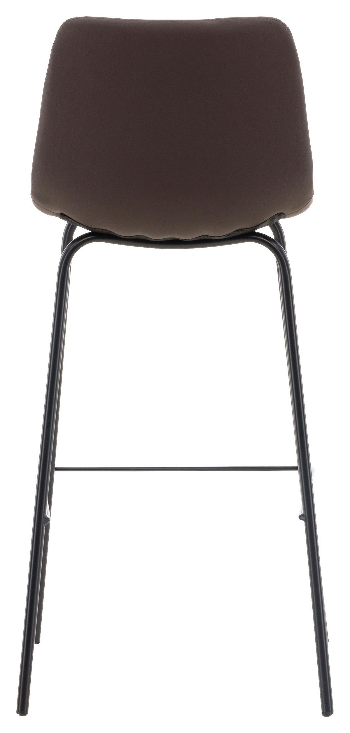 Barhocker-set Alexi - Dunkelbraun/Schwarz, Design, Textil/Metall (47/103/48cm) - Livetastic
