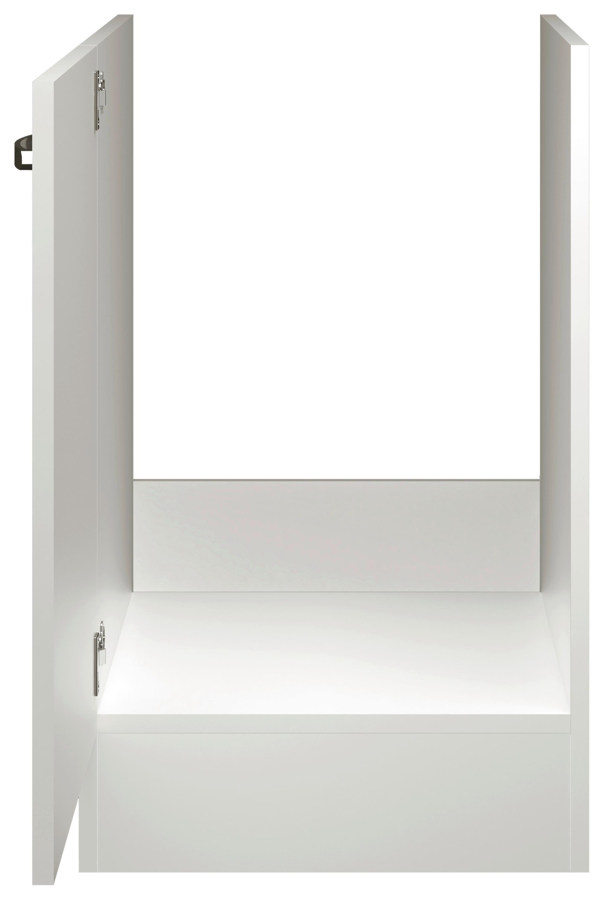 Spülenschrank Alba B: 50 Cm Weiß Ohne Arbeitsplatte - Weiß Hochglanz/Weiß, MODERN, Holzwerkstoff (50/82/57cm)