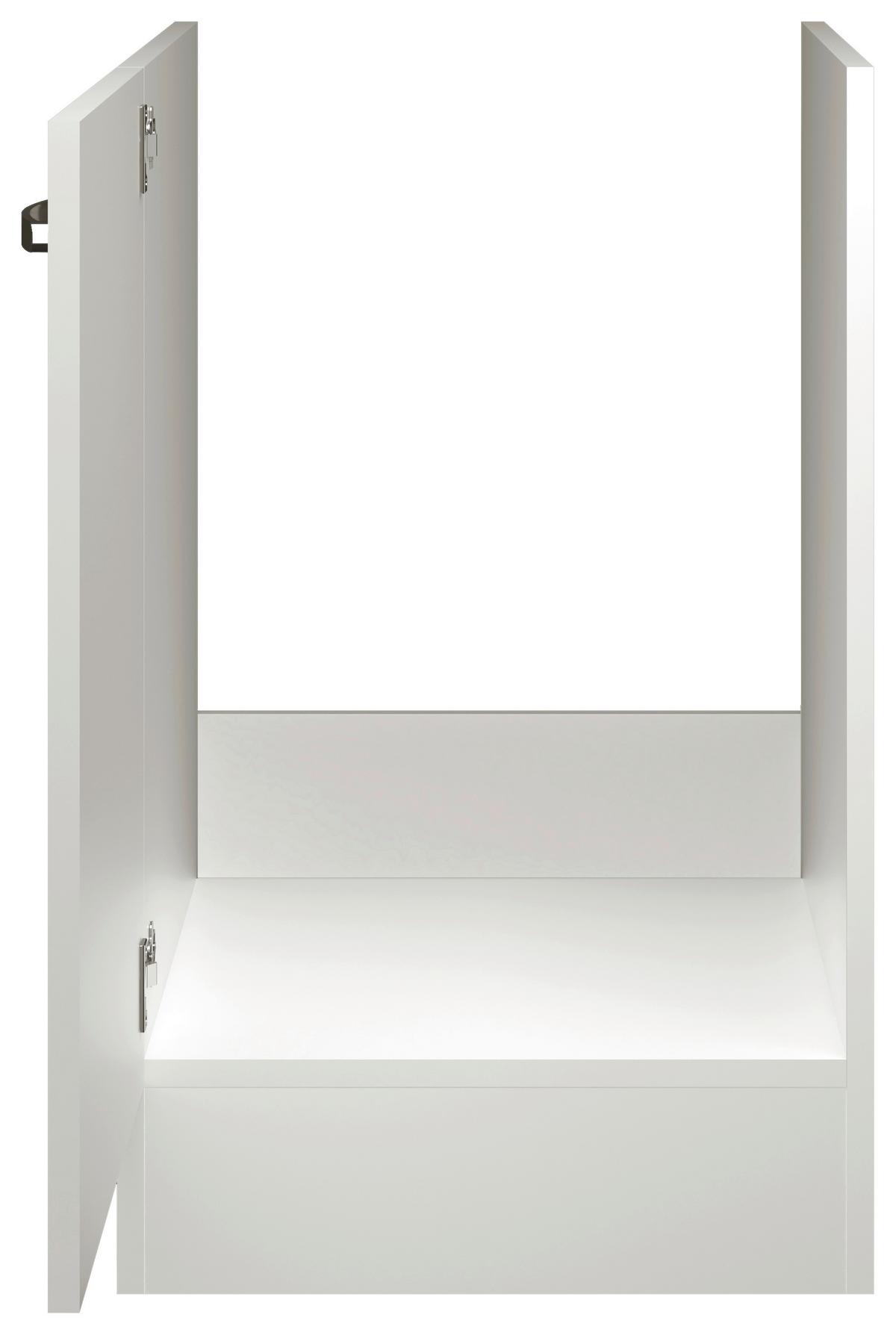 Spülenschrank Alba B: 50 Cm Weiß Ohne Arbeitsplatte - Weiß Hochglanz/Weiß, MODERN, Holzwerkstoff (50/82/57cm)