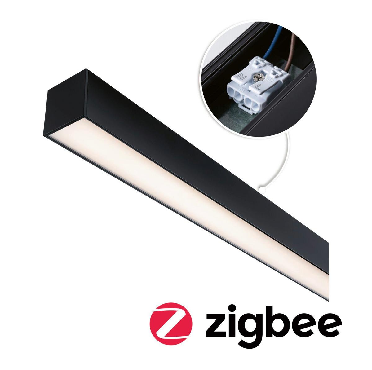 Schienensystem-einspeiser Linion Schwarz B: 4 Cm - Schwarz, Basics, Kunststoff/Metall (100/4/4cm) - Paulmann