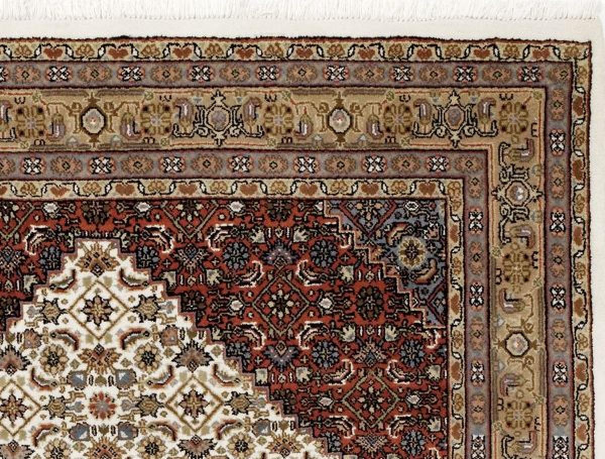 Orientalischer Webteppich Creme/Rot 240x170 cm - Beige/Creme, Basics, Textil (170/240cm) - Cazaris