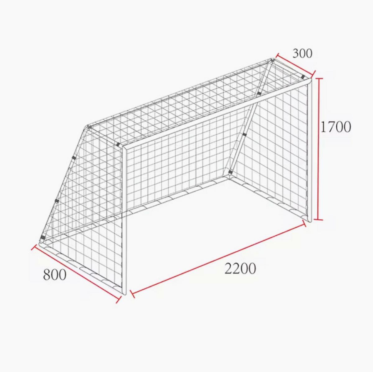 FUSSBALLTOR A030.420.00 - Anthrazit, KONVENTIONELL, Kunststoff/Metall (80/170/220cm)