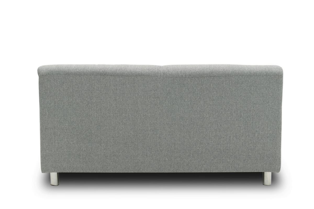 2-sitzer-sofa Jamie Rücken Echt Silberfarben Webstoff - Chromfarben/Silberfarben, KONVENTIONELL, Textil (145/72/80cm) - MID.YOU