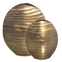 Dekovase 2er Set Goldfarben B: 26 cm - Goldfarben, Design, Metall (26/30,5/14cm) - Livetastic