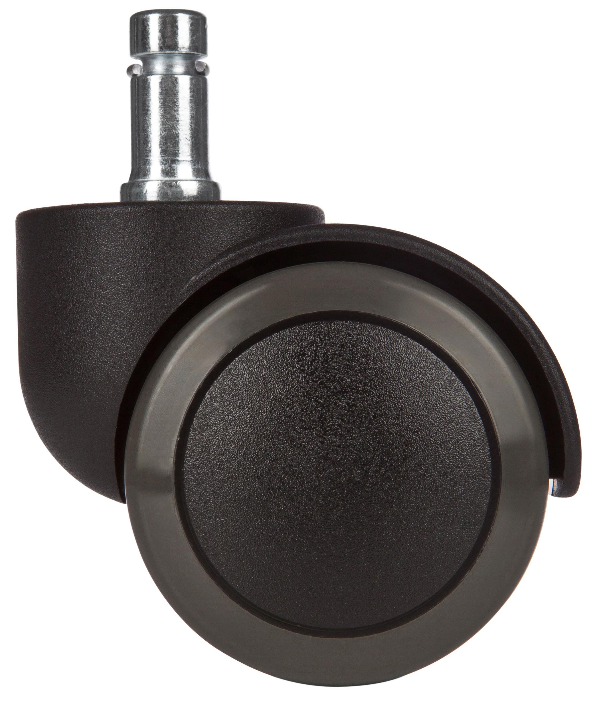 Bürostuhlrollen Rolo Schwarz Ø 5 cm 5er-Set - Schwarz, Basics, Kunststoff/Metall (5/6/5cm) - MID.YOU