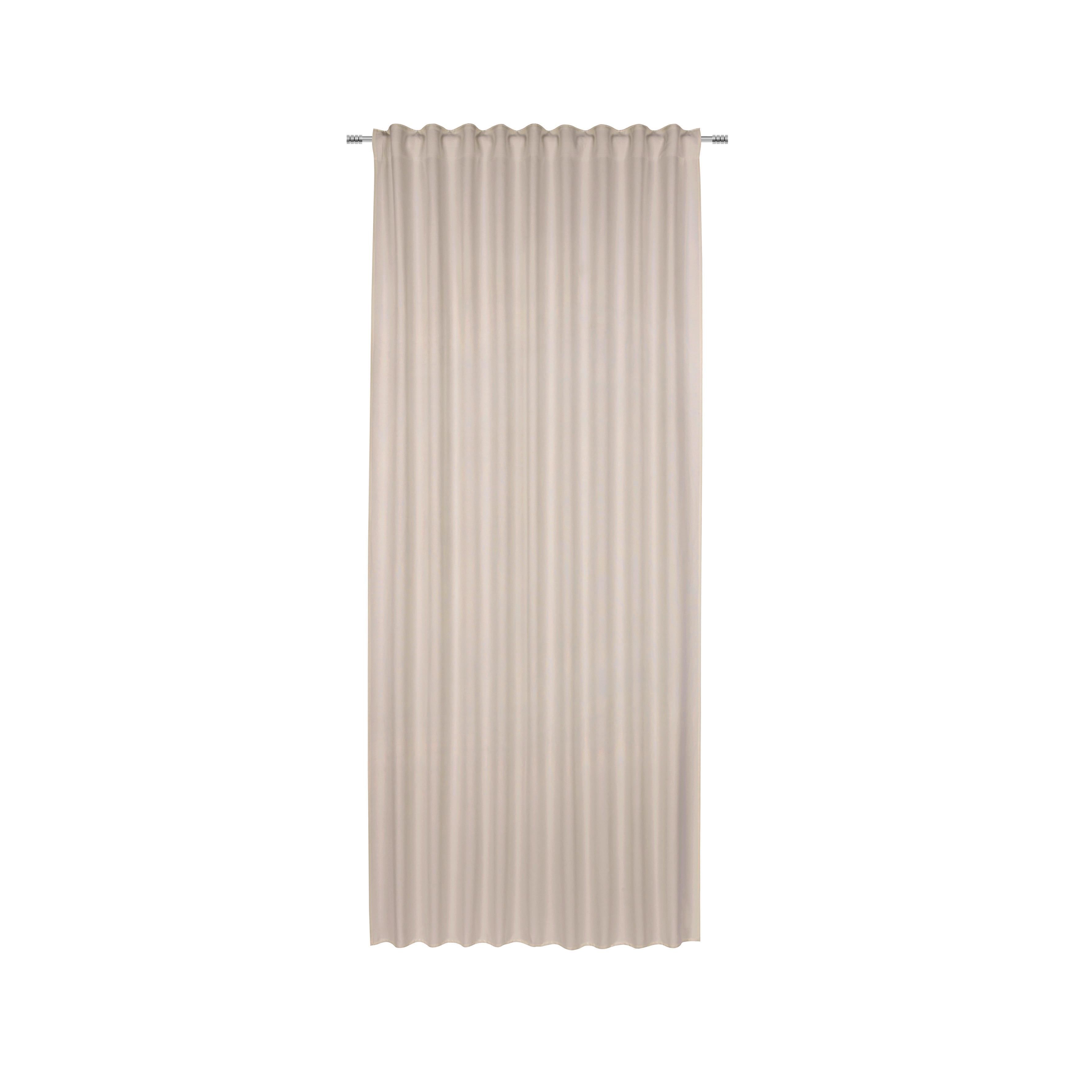 HOTOVÝ ZÁVĚS ULRICH -EXT- -TOP- - pískové barvy, textil (135/245cm) - Modern Living