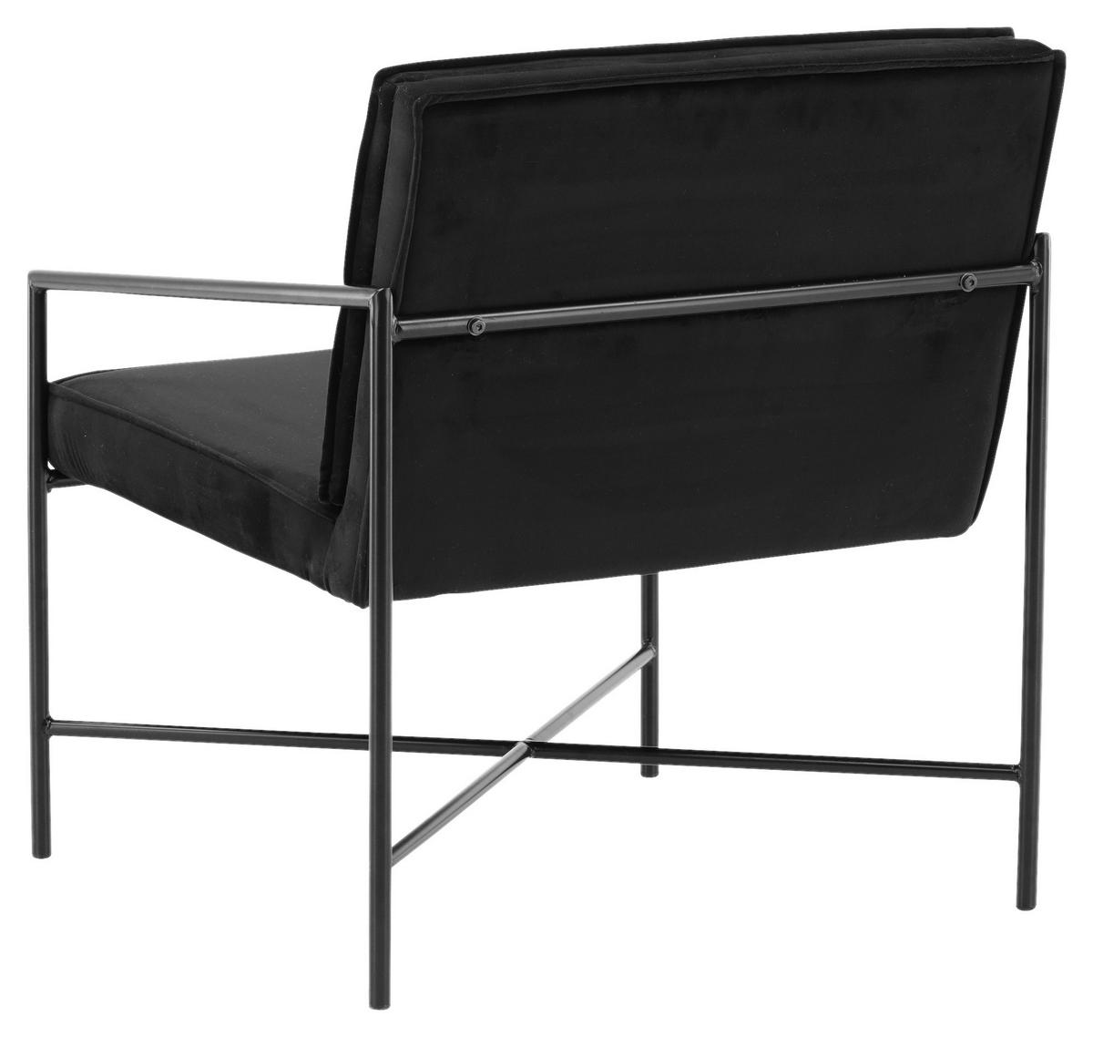 Sessel Rakel - Schwarz, Design, Textil/Metall (66/78/65cm) - Livetastic