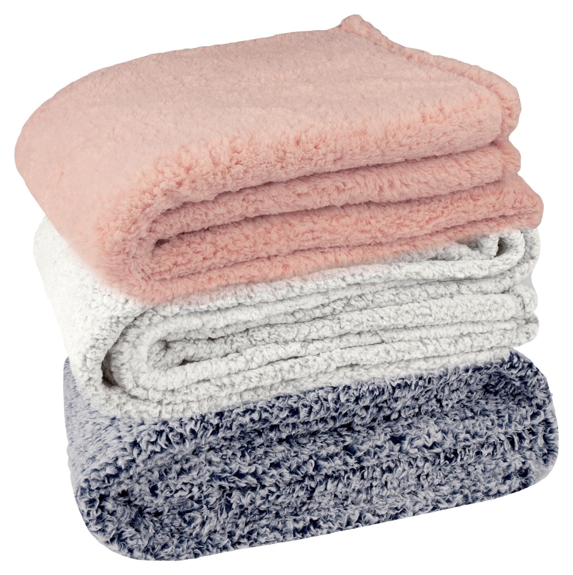 Kuscheldecke Cottony - Blau/Anthrazit, MODERN, Textil (150/200cm) - Luca Bessoni