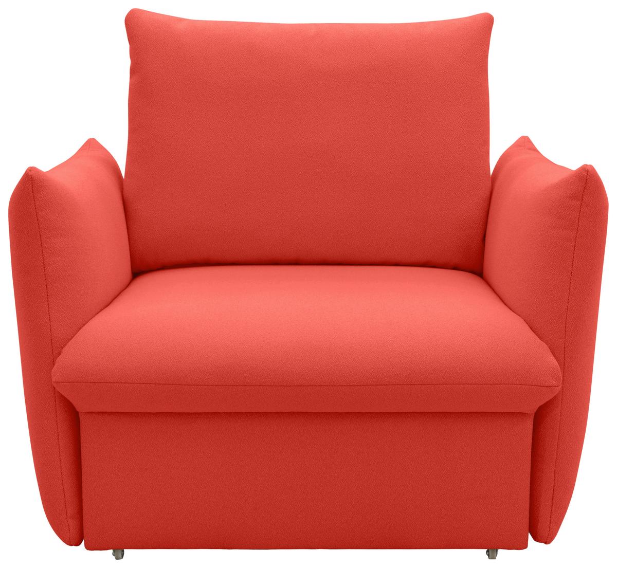 Sessel Looks Orange B: 120 cm - Schwarz/Orange, Design, Textil (120/100/97cm) - LOOKS by W.Joop