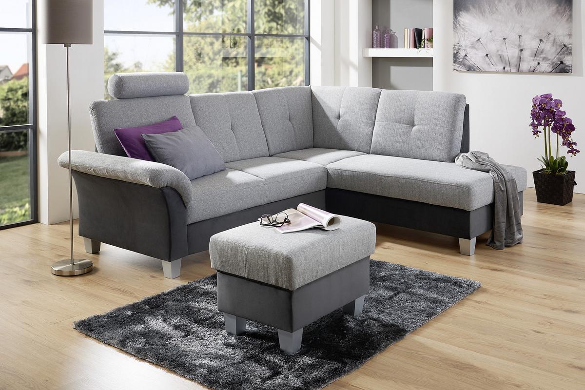 Ülőke Portland - világosszürke/grafitszürke, Konventionell, textil (68/43/47cm) - Ondega