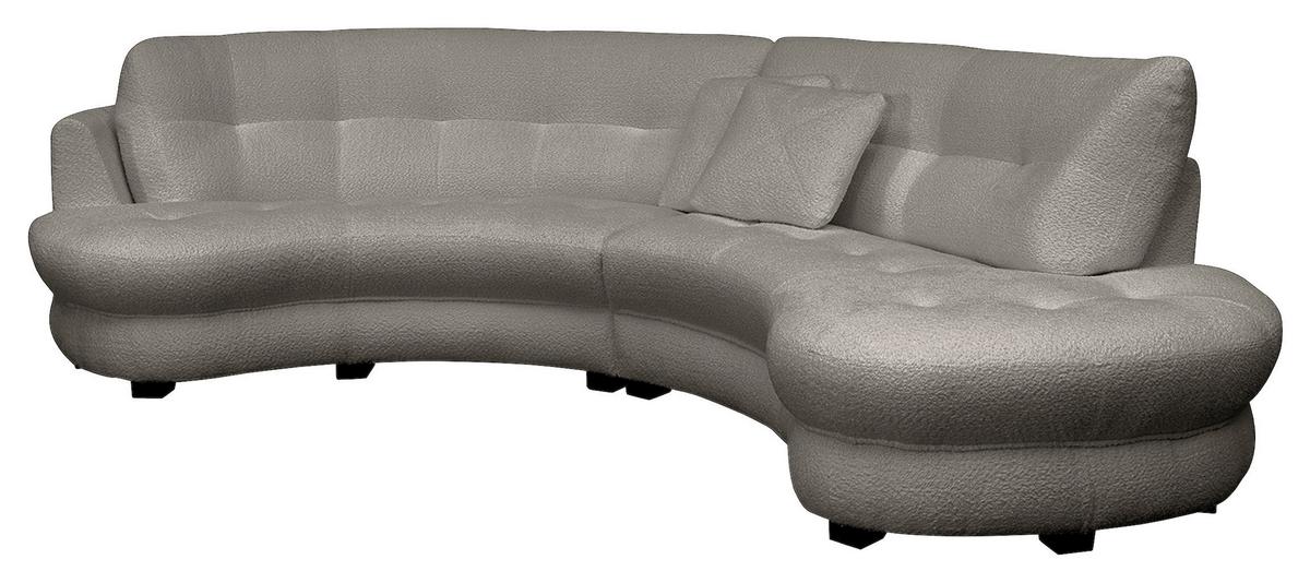 Ecksofa Bretania Dunkelgrau S: 300x113 cm - Dunkelgrau/Schwarz, Design, Textil (300/113cm) - Livetastic