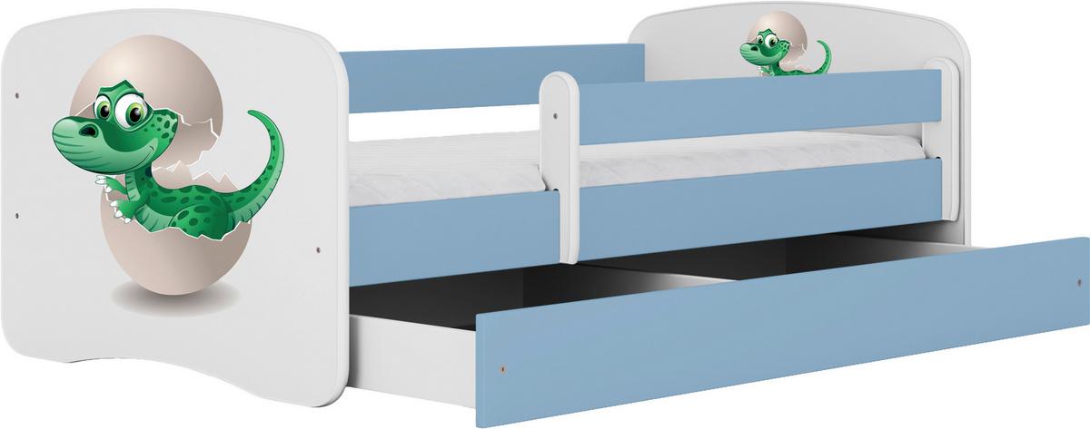 Kinder-/Juniorbett Babydreams inkl. Matratze 80x160 - Blau/Birkefarben, MODERN, Holz/Holzwerkstoff (80/160cm) - MID.YOU