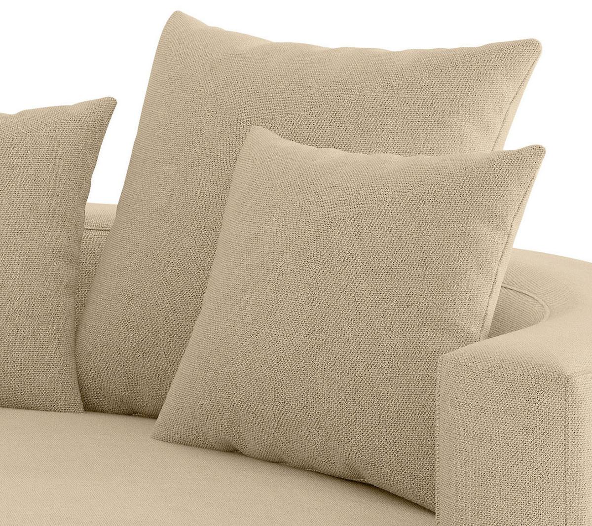 Bigsofa Natalia Beige S: 150x283 cm - Beige/Schwarz, Design, Textil (150/283cm) - Livetastic