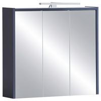 Spiegelschrank Lovis Sps 650 - Dunkelblau, MODERN, Glas/Holzwerkstoff (65,0/62,7/16,0cm) - MID.YOU