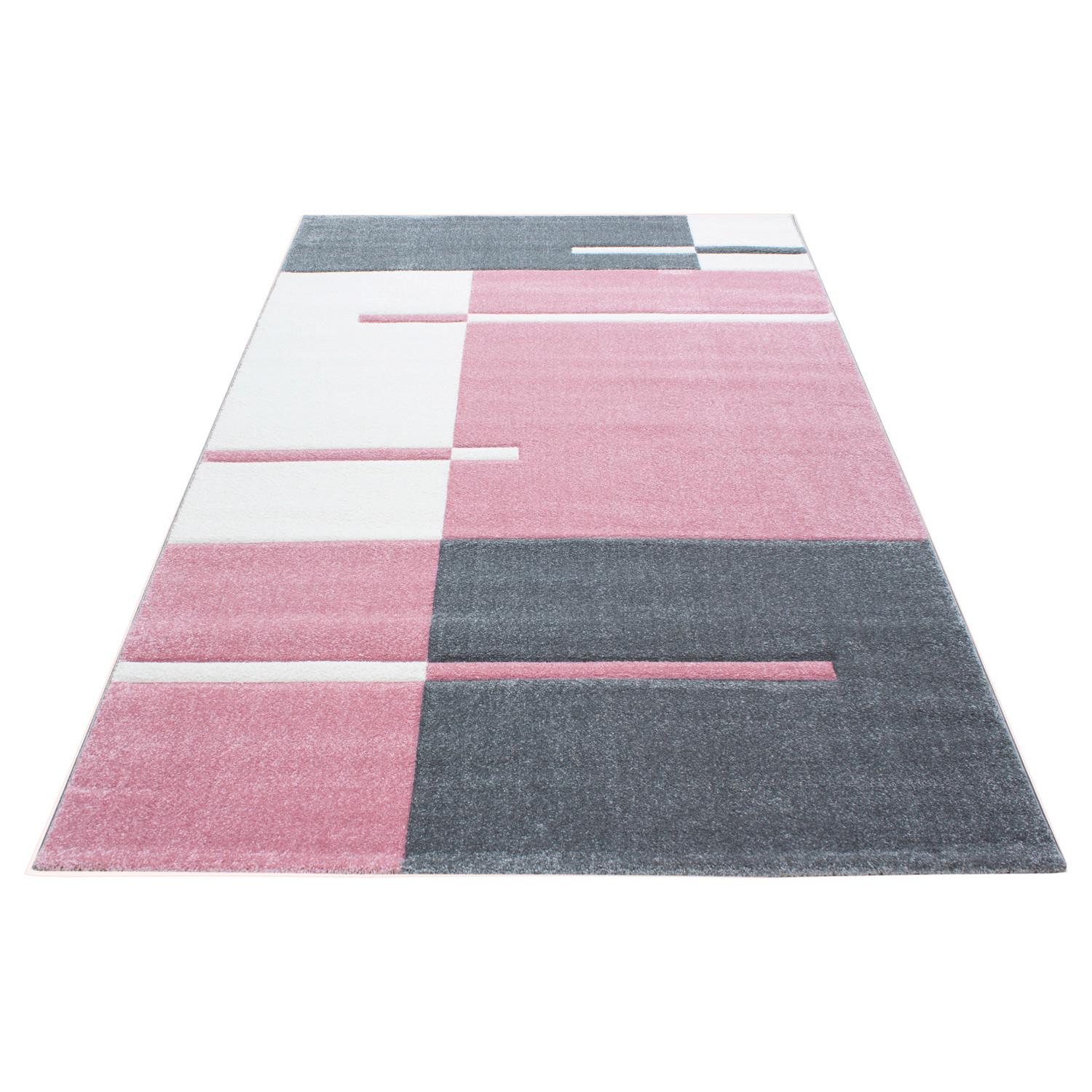 Teppich Läufer Pink Hawaii 80x300 cm - Pink, KONVENTIONELL, Textil (80/300cm)