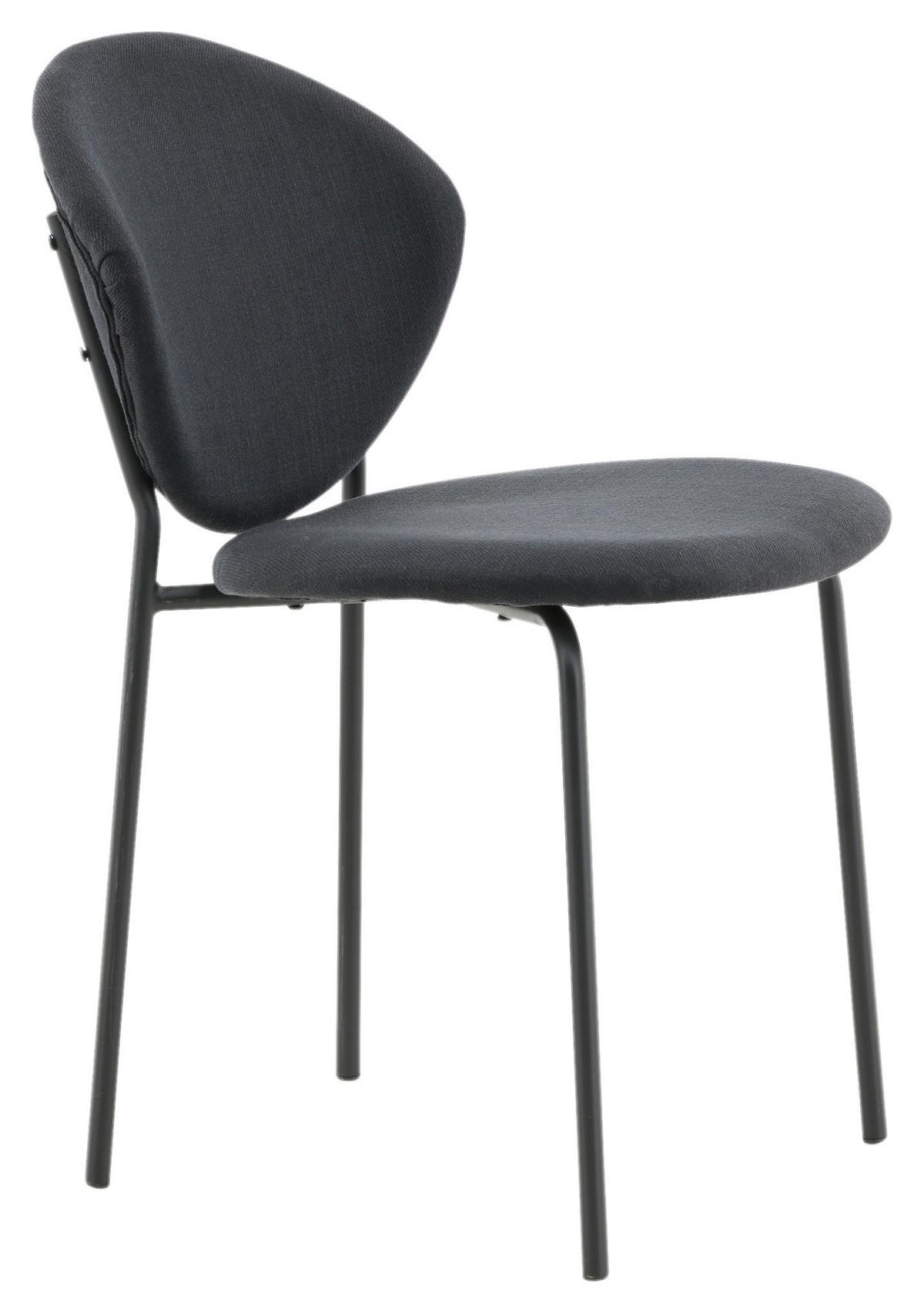 Stuhl-Set Vault - Schwarz, Design, Kunststoff/Textil (46/80/62cm) - Livetastic