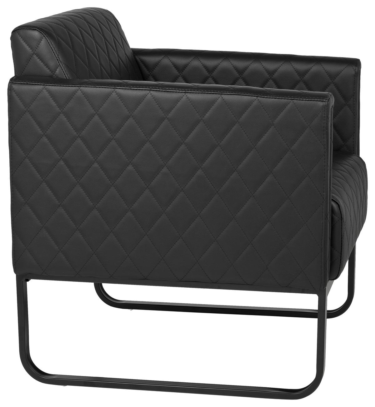 Sessel Aruba Black Schwarz - Schwarz, MODERN, Textil (67/78/71cm) - MID.YOU