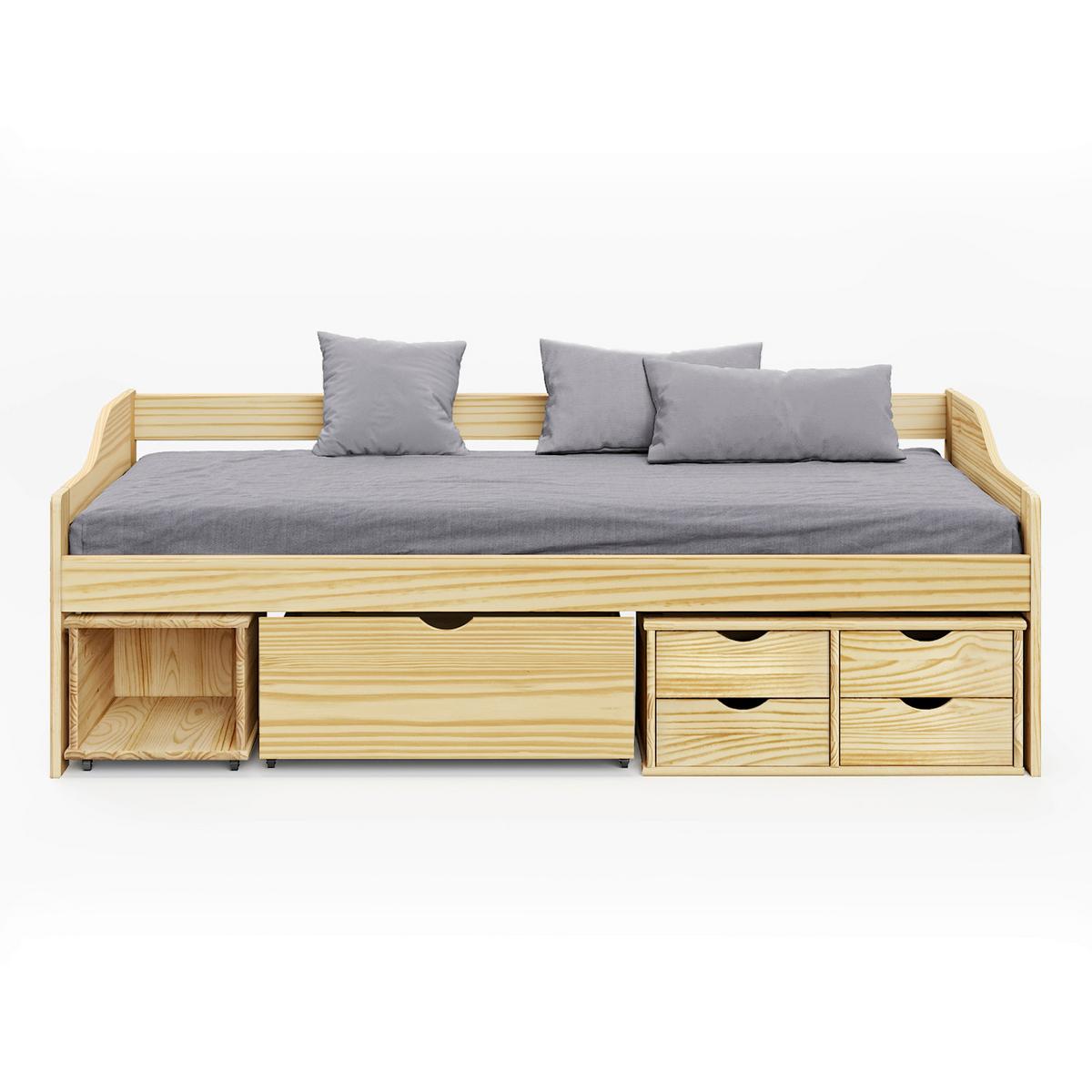 BETT BETT 205X97 CM AUS KIEFERNHOLZ - Naturfarben, Basics, Holz (90/200cm) - Livetastic