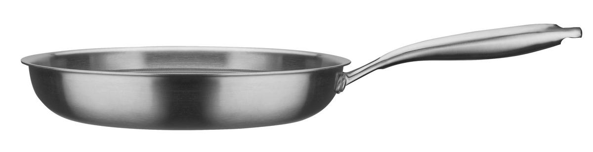PÁNEV NA SMAŽENÍ INOXXA - barvy nerez oceli, Basics, kov (28cm) - GSW