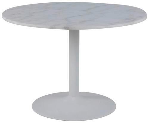 Esstisch Rund Tarifa Ø 110 Cm Marmor/weiß - Weiß, Trend, Stein/Metall (110/110/75cm) - Livetastic