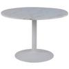 Esstisch Rund Tarifa Ø 110 Cm Marmor/weiß - Weiß, Trend, Stein/Metall (110/75cm) - Livetastic