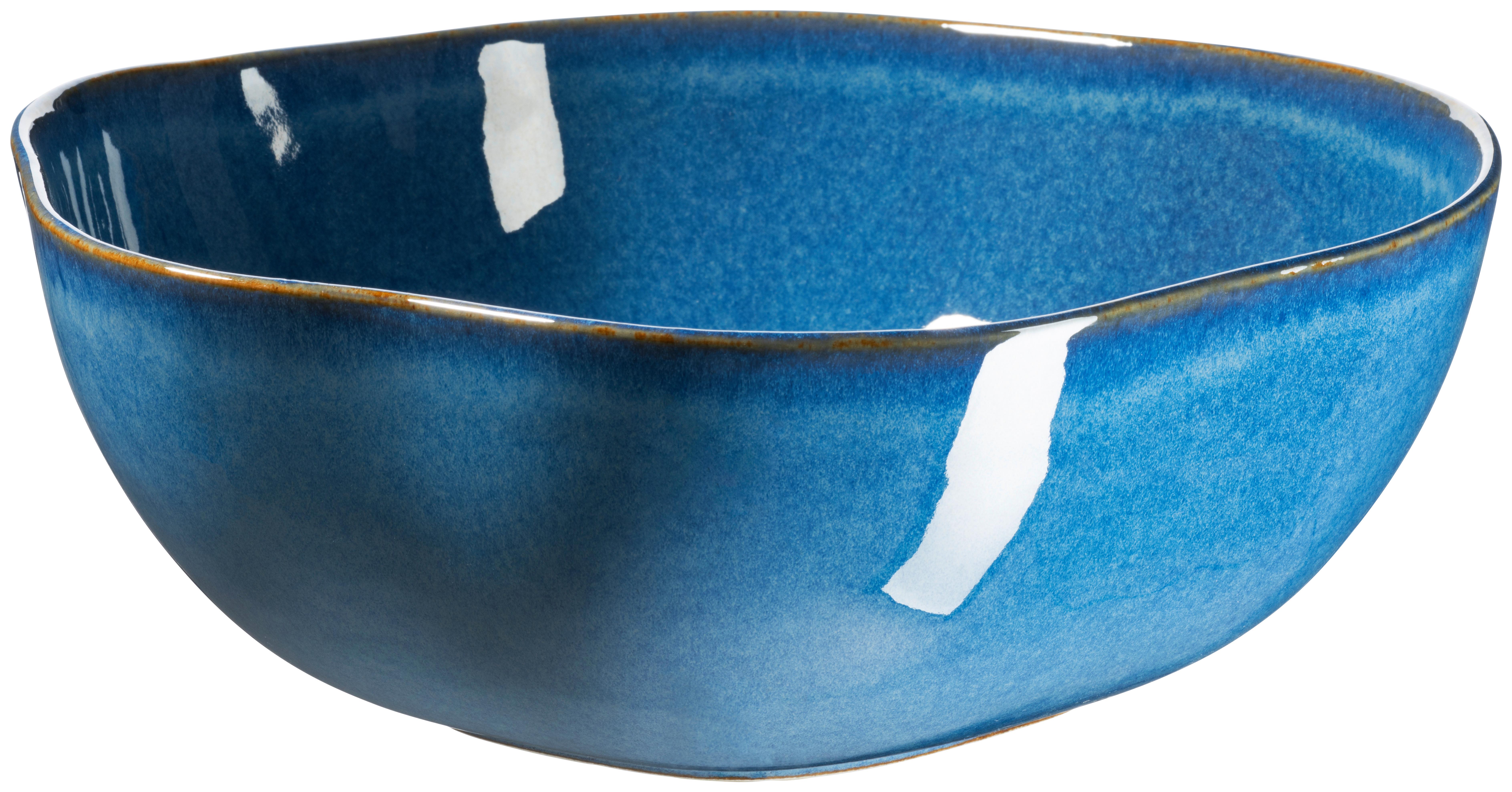 Schüssel Cordelia Blau, 28 Cm - Blau, Trend, Keramik (28/10cm) - Mäser