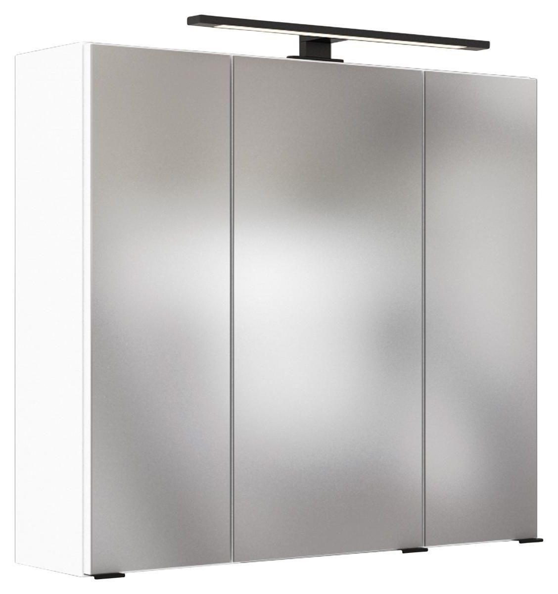Spiegelschrank Luzern Mit Led 3-Türig Bht: 70x64x20 Cm Weiß