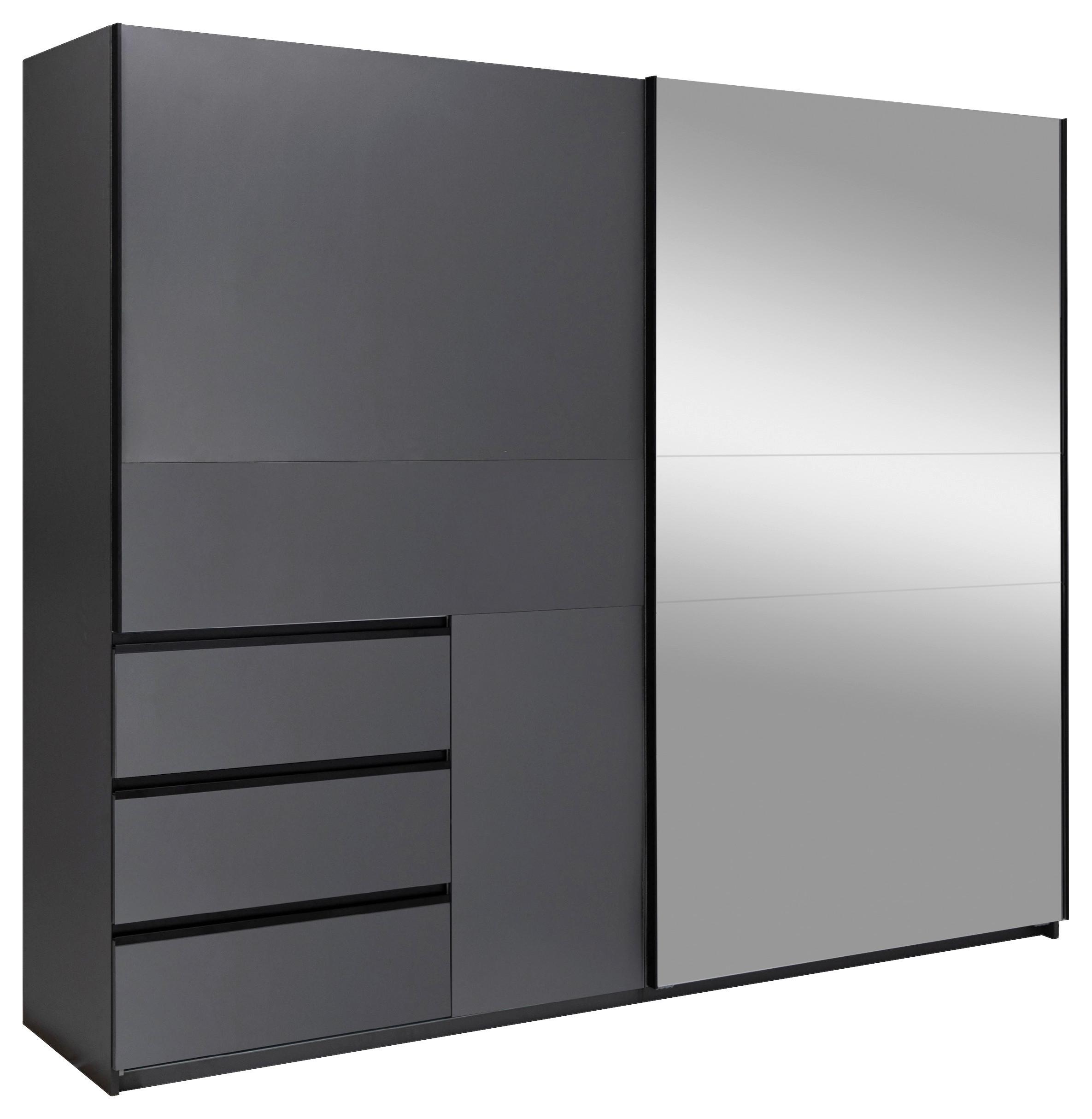 SCHIEBETÜRENSCHRANK Wilma Graphitfarben B: 250cm - Graphitfarben, MODERN, Holzwerkstoff (250/210/62cm) - P & B
