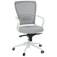 Drehstuhl Estria Grau/Weiß - Weiß/Grau, MODERN, Kunststoff/Textil (56/107/58cm) - MID.YOU