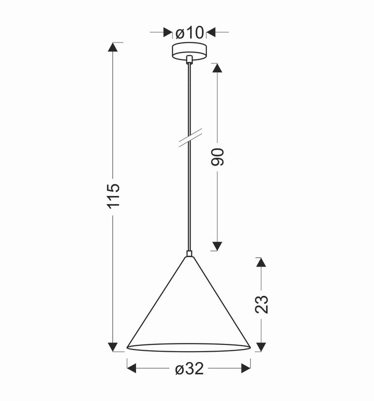 Hängeleuchte 31-23421 Dunca - Honigeiche/Schwarz, Basics, Metall (32/32/115cm)