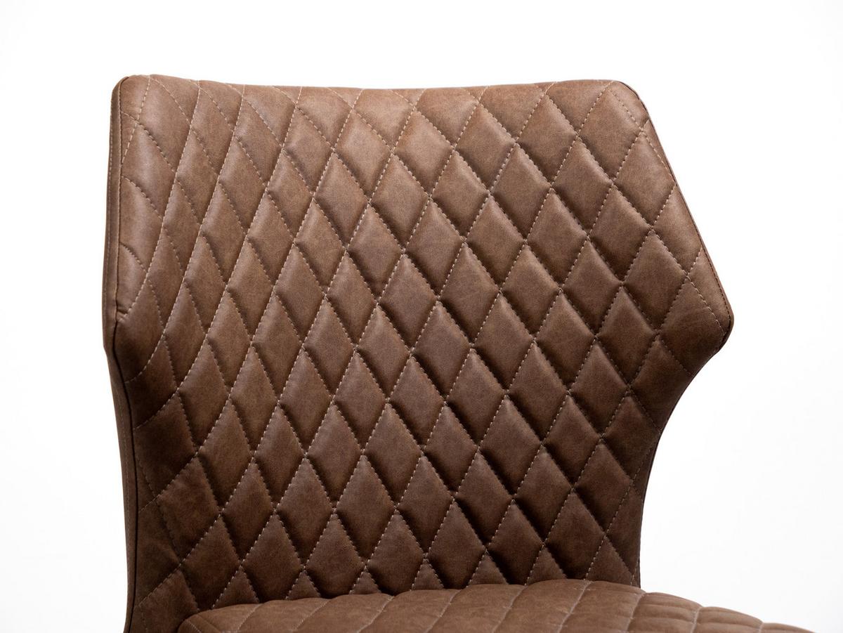 STUHL-SET LOUIS - Cognac, MODERN, Leder/Metall (49/80/56cm) - MID.YOU