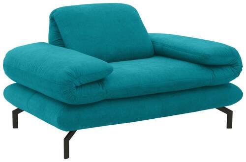 Sessel Looks Xiii - Türkis/Schwarz, Design, Textil (139 (197)/83 (110)/98cm) - LOOKS by W.Joop