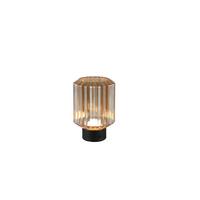 Akku-tischleuchte R57761113 - Schwarz/Braun, KONVENTIONELL, Glas/Metall (13/19,5cm)