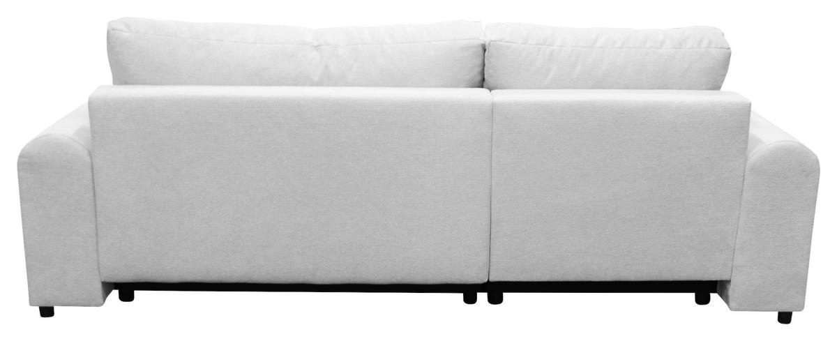 Ecksofa Velo Creme S: 160x250 cm - Creme/Schwarz, Design, Textil (160/250cm) - MID.YOU