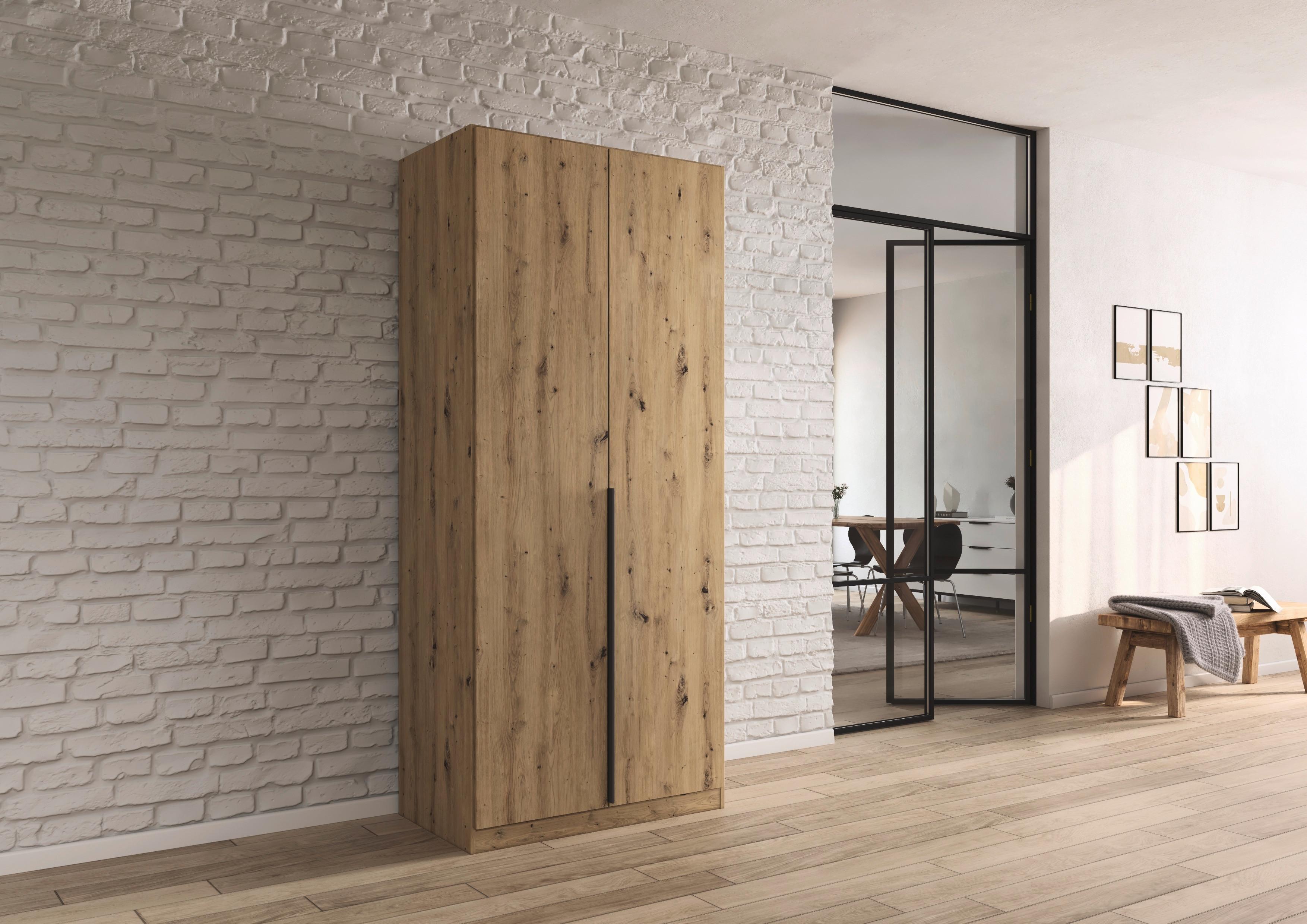 Drehtürenschrank Alabama Eiche Dekor B: 91 Cm - Eiche Artisan, MODERN, Holzwerkstoff (91/229/54cm) - Rauch Möbel