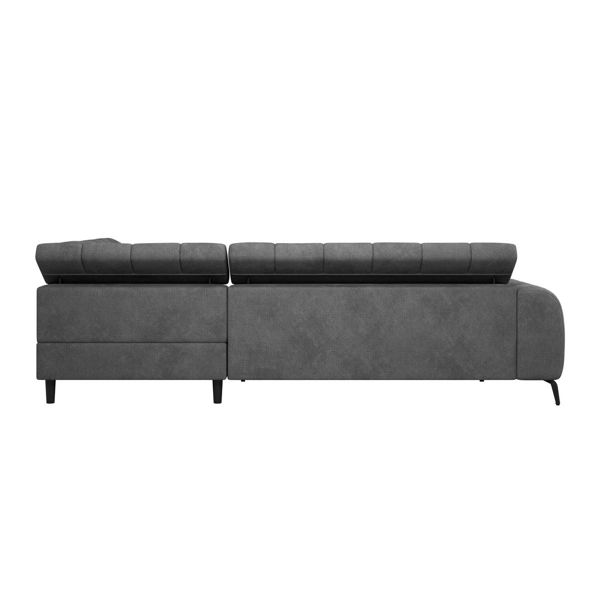 Ecksofa Volf rechts new anthrazit, S: 261x203 cm - Anthrazit/Schwarz, Trend, Kunststoff/Textil (261/203cm)