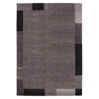 Wollteppich Luwasa - Dunkelgrau, Basics, Textil (70/140cm) - Cazaris