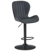 Barhocker höhenverstellbar mit Lehne Klaus Grau/Schwarz - Dunkelgrau/Schwarz, MODERN, Textil/Metall (48/94-114/53cm)