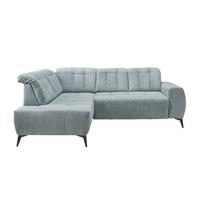 Ecksofa mit USB Anschluss Sano, Mintgrün, S: 200x261 cm - Schwarz/Mintgrün, MODERN, Textil (200/261cm) - Livetastic