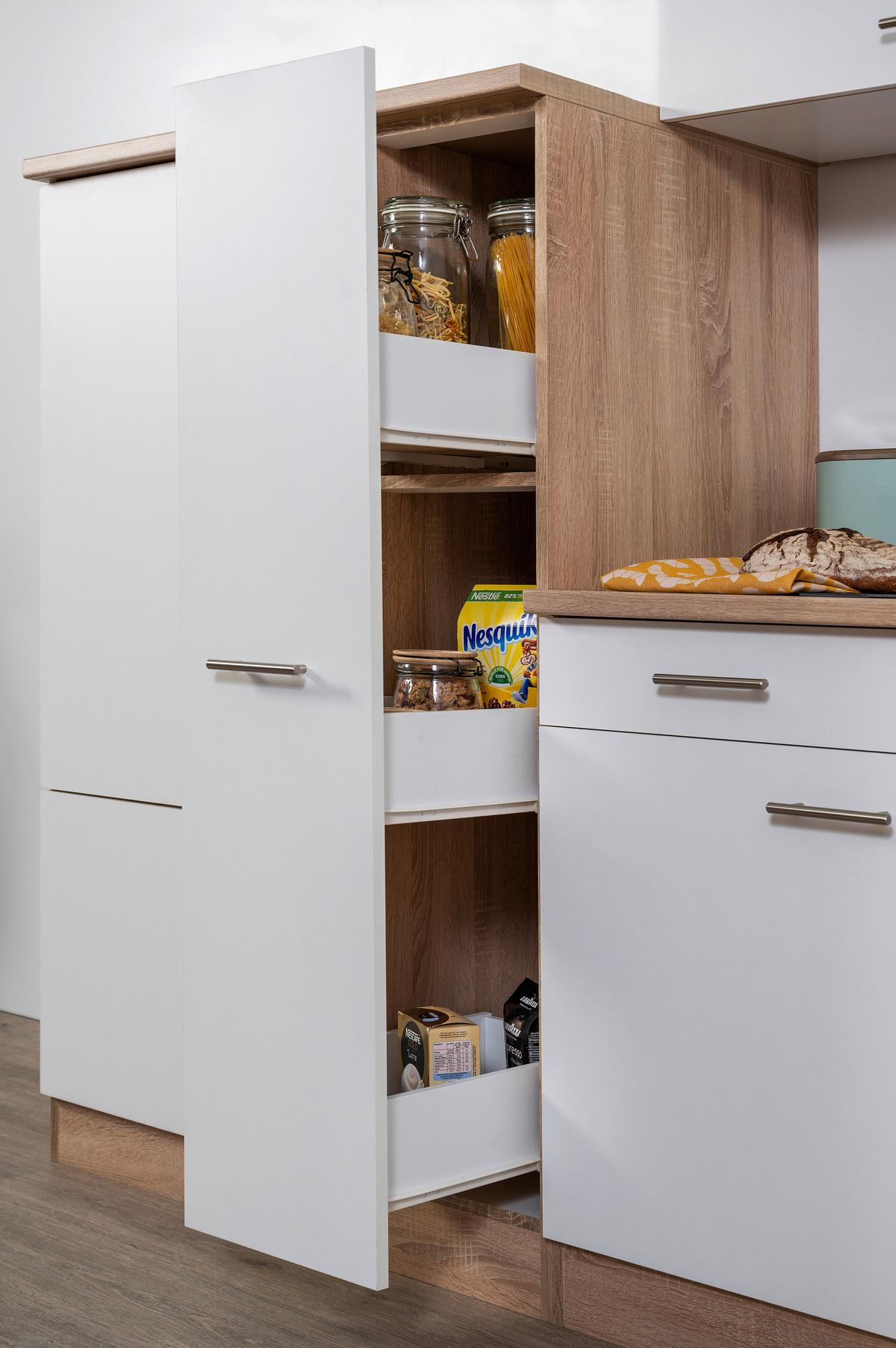 Küchenblock Merle Küchenblock 310 cm - Eichefarben/Weiß, Basics, Holzwerkstoff (310cm) - Respekta