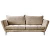 Sofa Ankona Beige/Schwarz, 225 cm - Beige/Schwarz, Design, Textil (225/86/95cm) - MID.YOU