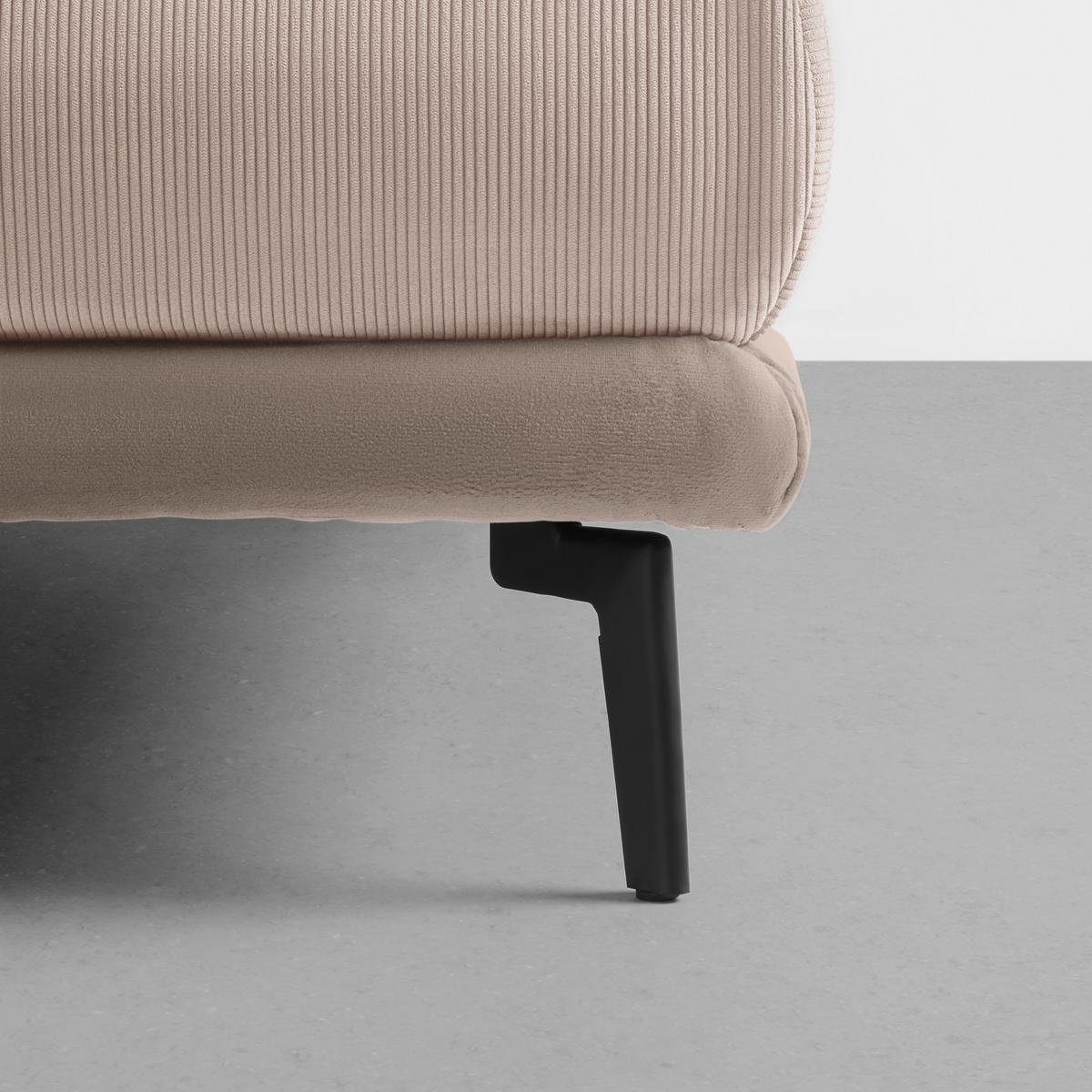 Rohová sedačka NUOVO, oboustranná, šedobéžová - černá/šedobéžová, Moderní, kov/textil (245/190cm) - Mömax